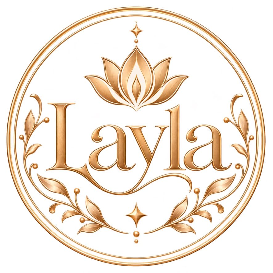 Layla gold lotus logo